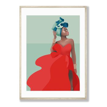 Woman In Rose Illustrated Art Print, 2 of 6