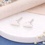 Sterling Silver Cloud Stud Earrings – 6mm, thumbnail 1 of 9
