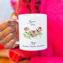 Birth Flower Personalised Water Colour Mug, thumbnail 1 of 12