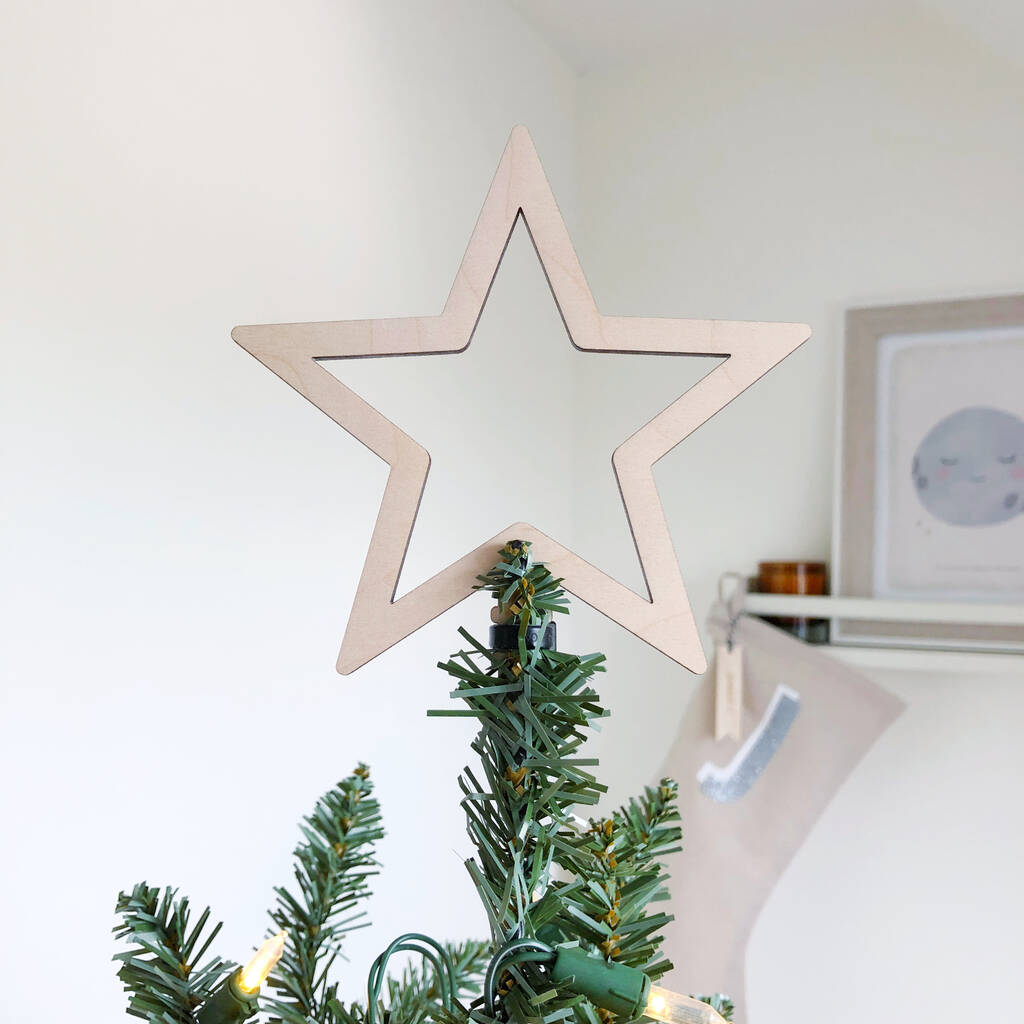 Minimal Cut Out Star Tree Topper, 1 of 6