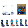 Squelch Transparent Wellies And Three Sock Set Rudolph, thumbnail 2 of 7