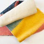 Hand Felted Chunky Colour Block Stripe Scarf, thumbnail 4 of 11