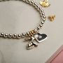 Personalised Bunny Rabbit Charm Bracelet Gift For Girls, thumbnail 4 of 5
