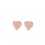 Rose Gold Vermeil Geometrical Heart Stud Earrings, thumbnail 2 of 3