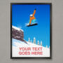 Personalised Snowboarder Cliff Jump Print, thumbnail 1 of 7