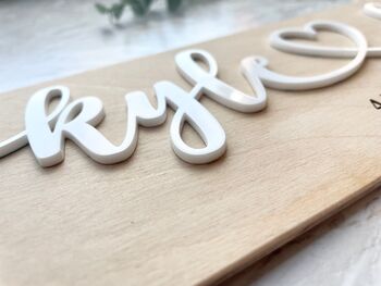 3D Personalised Wooden Name Sign, 2 of 6