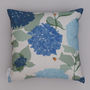 Blue Floral Hydrangea Cushion, thumbnail 4 of 5