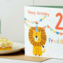 Personalised Lion Birthday Card With Age, thumbnail 3 of 3