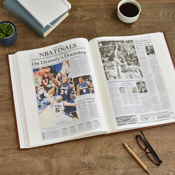 Los Angeles Lakers Personalised Nba Basketball Gift Newspaper Book, 10 of 12