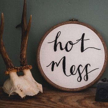 Hot Mess Embroidery Hoop, 2 of 4