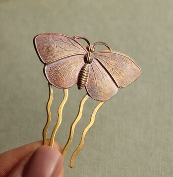 Butterfly Moth Hair Comb Bridal Decoration, 2 of 10