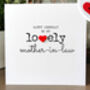 Personalised Birthday Card For Special Mother In Law, Handmade Card, thumbnail 3 of 4