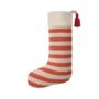 Personalised Orange Stripe Hook Christmas Stocking, thumbnail 4 of 6