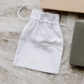 Personalised Something Blue Two Size Wedding Garter, 8 of 8