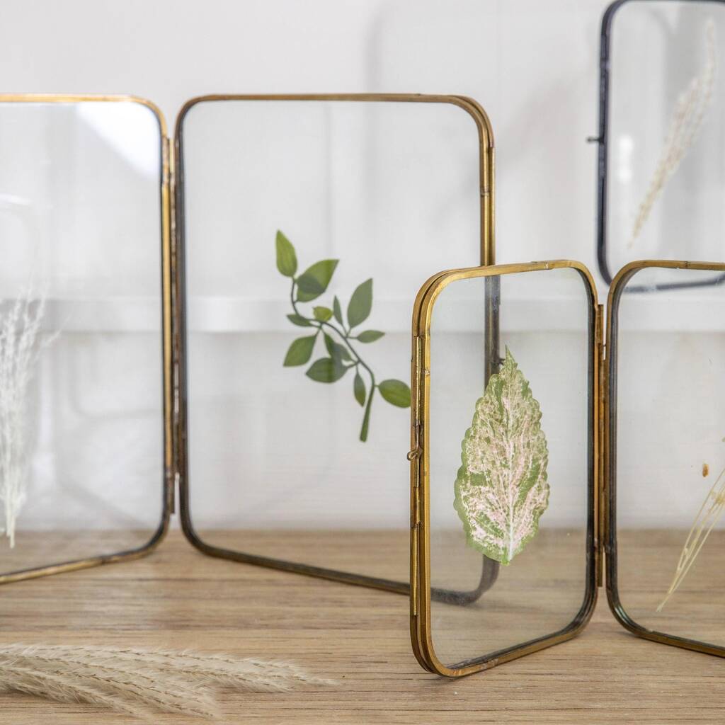 Zen Double Antique Brass Photo Frame By Distinctly Living