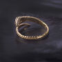 Adjustable Snake Ring In Gold Vermeil, thumbnail 2 of 5