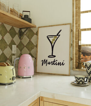 Minimalist Martini Kitchen Print, 3 of 4