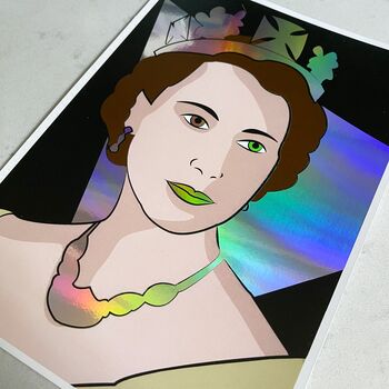 'Queenie' A4 Holographic Print, 2 of 2