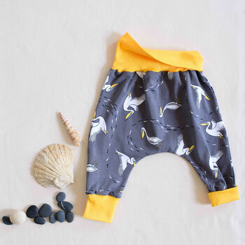 Pelicans Grow With Me Organic Harem Trousers, 2 of 4