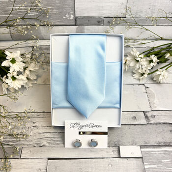 Light Blue Wedding Tie Set, 4 of 10