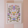Personalised Floral New Baby Print, thumbnail 2 of 3
