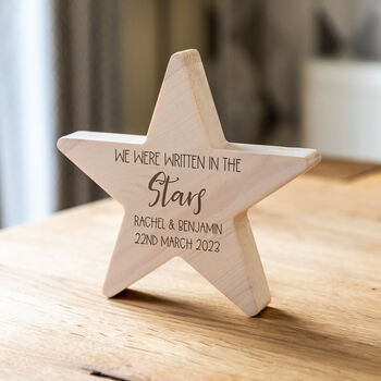 Personalised Written In The Stars Wood Star Gift, 2 of 5