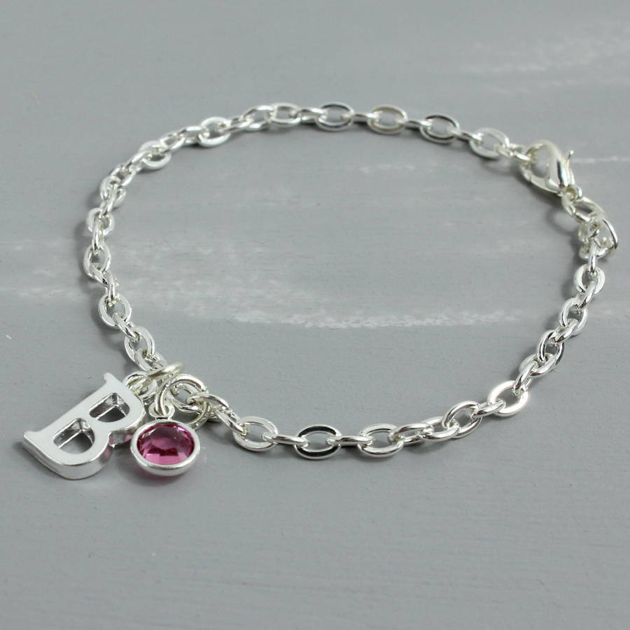 Personalised Birthstone Charm Bracelet By Joy by Corrine Smith ...