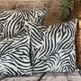 Zebra Print Linen Mix Cushion, thumbnail 8 of 12