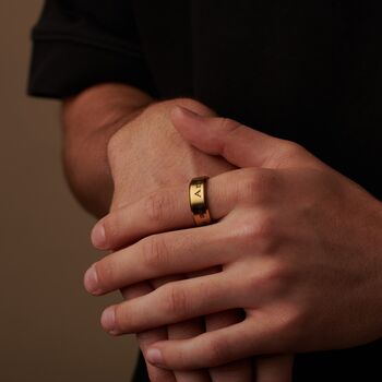 Gold 8 Mm Personalised Band Ring, 4 of 11