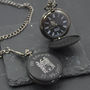 Engraved Family Crest Pocket Watch, thumbnail 2 of 3