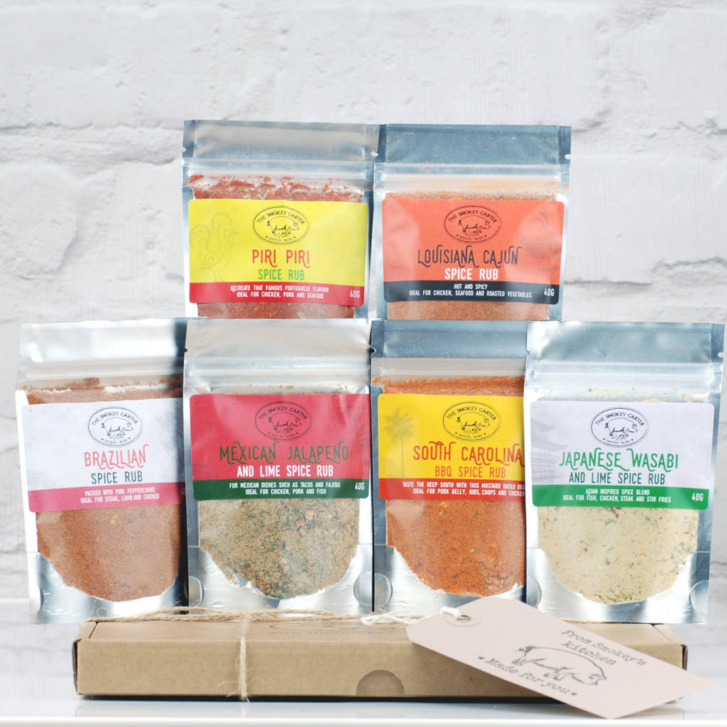 Build Your Own Barbecue Spice Rub Box Six Pack By The Smokey Carter