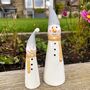 Ceramic Snowman With Tall Hats Pair, thumbnail 4 of 5