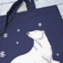 Polar Bear Festive Cotton Tote Bag, thumbnail 2 of 2