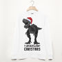 T Rexcellent Men's Christmas Dinosaur Sweatshirt, thumbnail 1 of 2