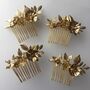 The Flora Comb Leaves Flowers Organic Bridal Bridesmaid Comb, thumbnail 10 of 12