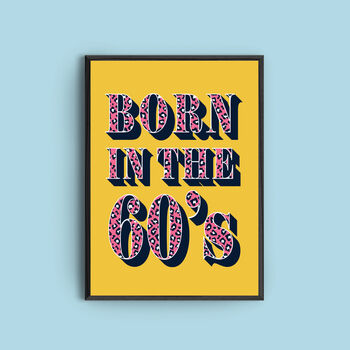 Personalised Birth Decade Art Print, 6 of 8