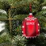 Personalised Christmas Jumper Glass Tree Decoration With Gift Box, thumbnail 1 of 3