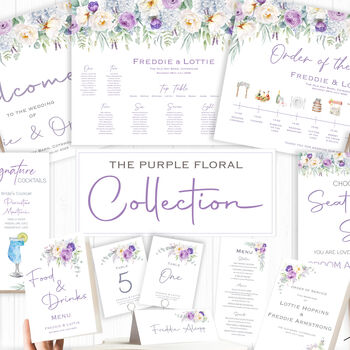 Wedding Thank You Cards Purple And Lilac Florals, 5 of 6