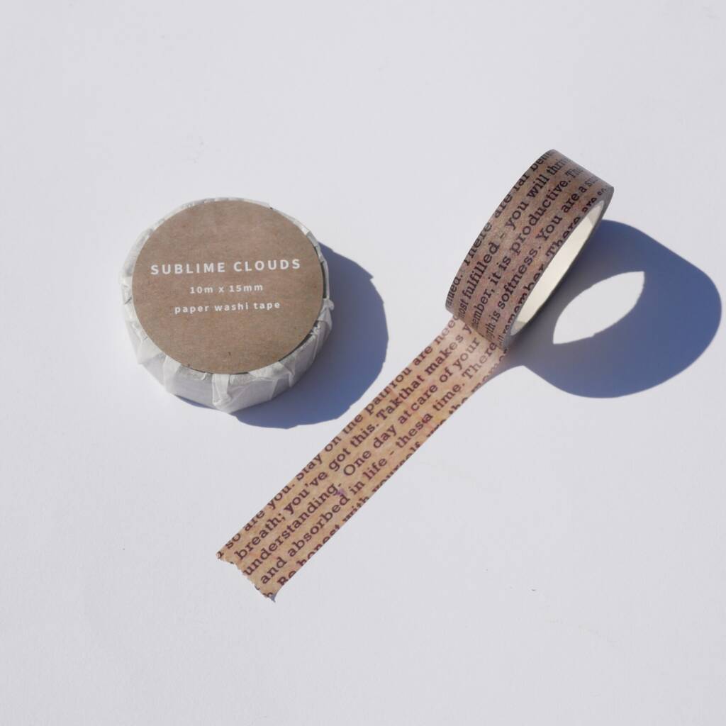 Typerwiter Affirmation Washi Tape By Sublime Clouds ...