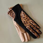 Leopard Suede Stretchy Fabric Applique Gloves, thumbnail 10 of 12