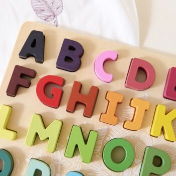 Personalised Wooden Alphabet Learning Toy, 2 of 3