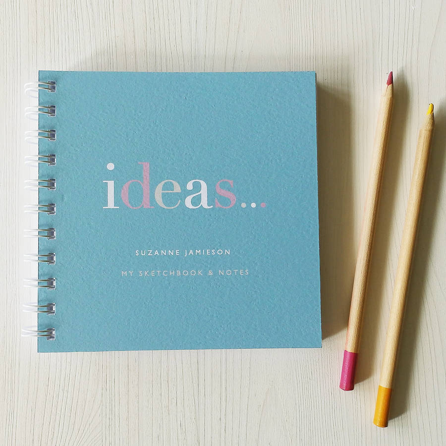 personalised 'ideas' small notebook by designed | notonthehighstreet.com