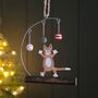 Cat Playing With Baubles Hanging Christmas Decoration, thumbnail 1 of 2