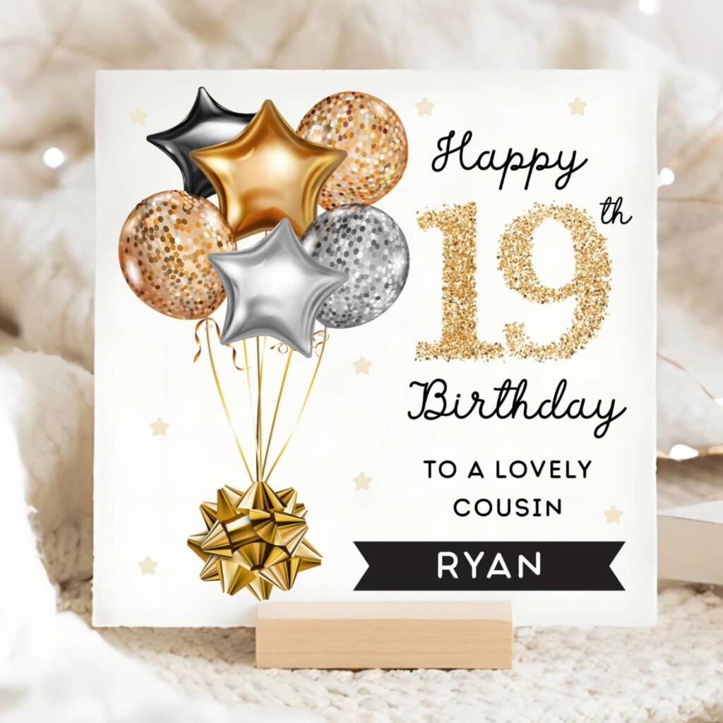 Cousin 19th Birthday Personalised Card
