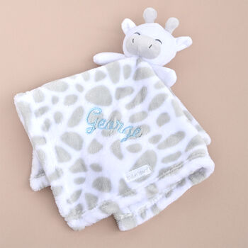Personalised Giraffe Baby Comforter, 8 of 8