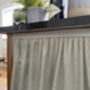 Green Stripes Hook And Loop Sink Skirt, Bespoke Under Cabinet Curtain, thumbnail 5 of 7