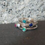 Silver Opal Stacking Ring Size L Other Sizes Available, thumbnail 9 of 10