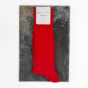 Luxury Cotton Socks Gift Box In London Red, 4 of 5