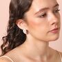 Oversized Feather Stud Earrings, thumbnail 4 of 5