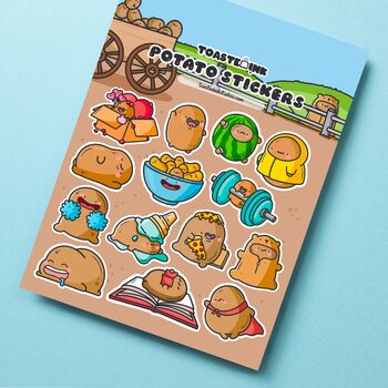 Potato Sticker Sheet | Cute Stickers, 6 of 6